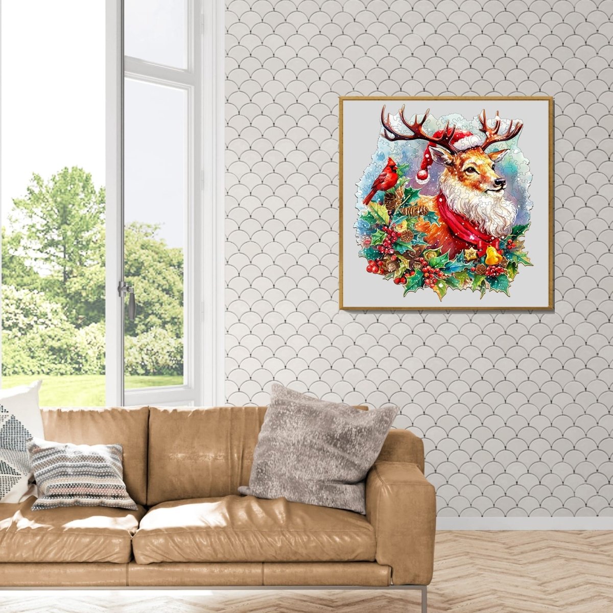 Sparkle Christmas Reindeer Wooden Jigsaw Puzzle - KAAYEE Puzzle