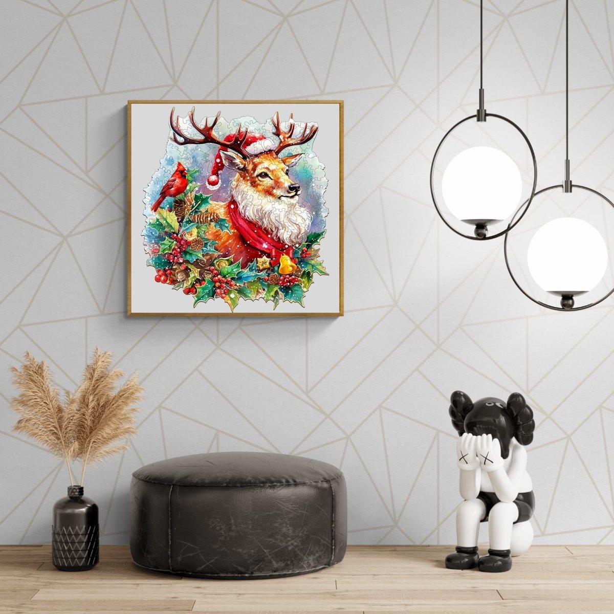 Sparkle Christmas Reindeer Wooden Jigsaw Puzzle - KAAYEE Puzzle