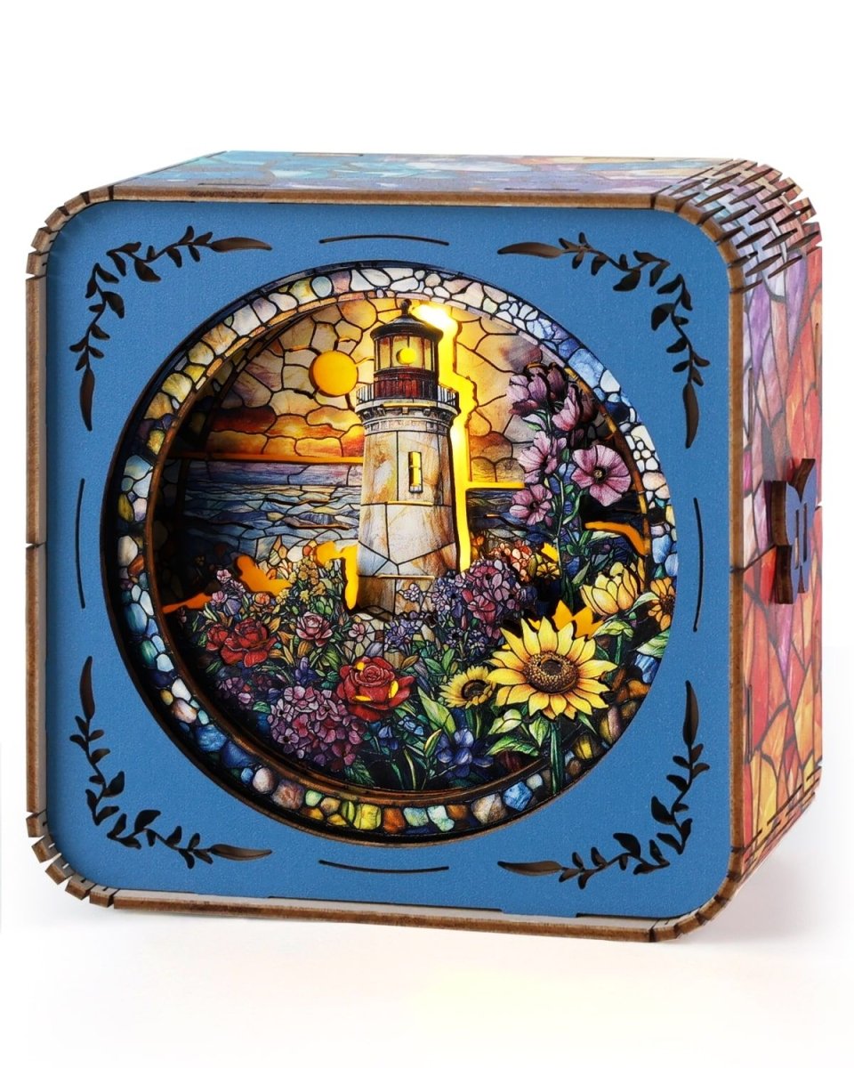 Stained Glass Lighthouse Night Light - KAAYEE Puzzle