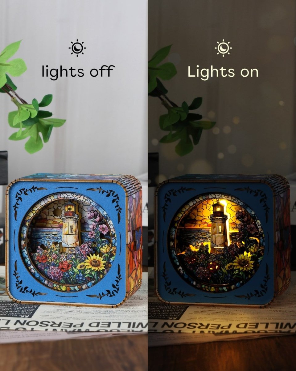 Stained Glass Lighthouse Night Light - KAAYEE Puzzle