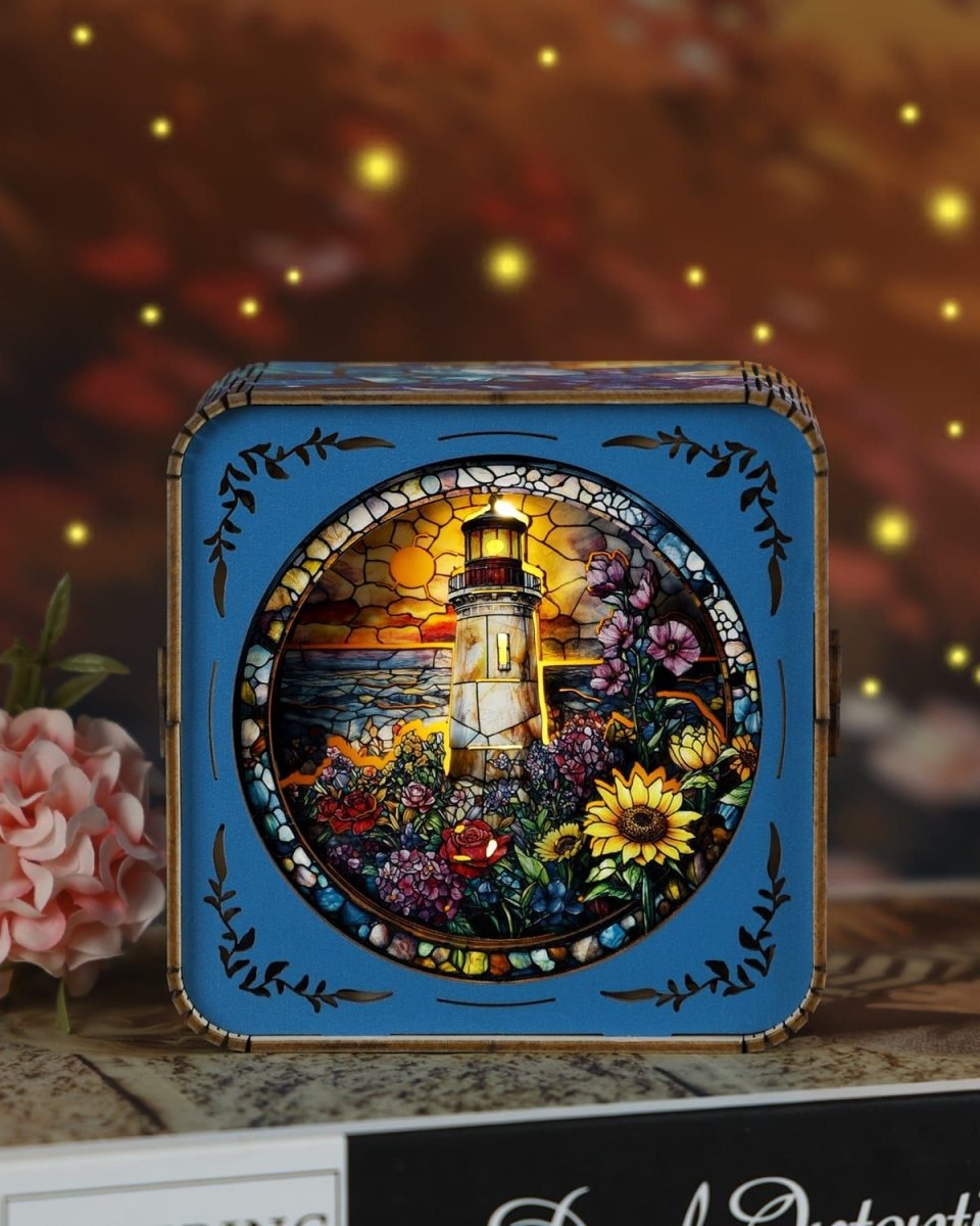 Stained Glass Lighthouse Night Light - KAAYEE Puzzle