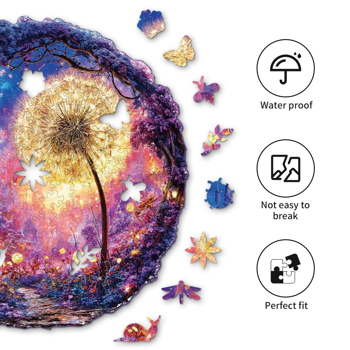 Starlight Plants Wooden Jigsaw Puzzle - KAAYEE Puzzle