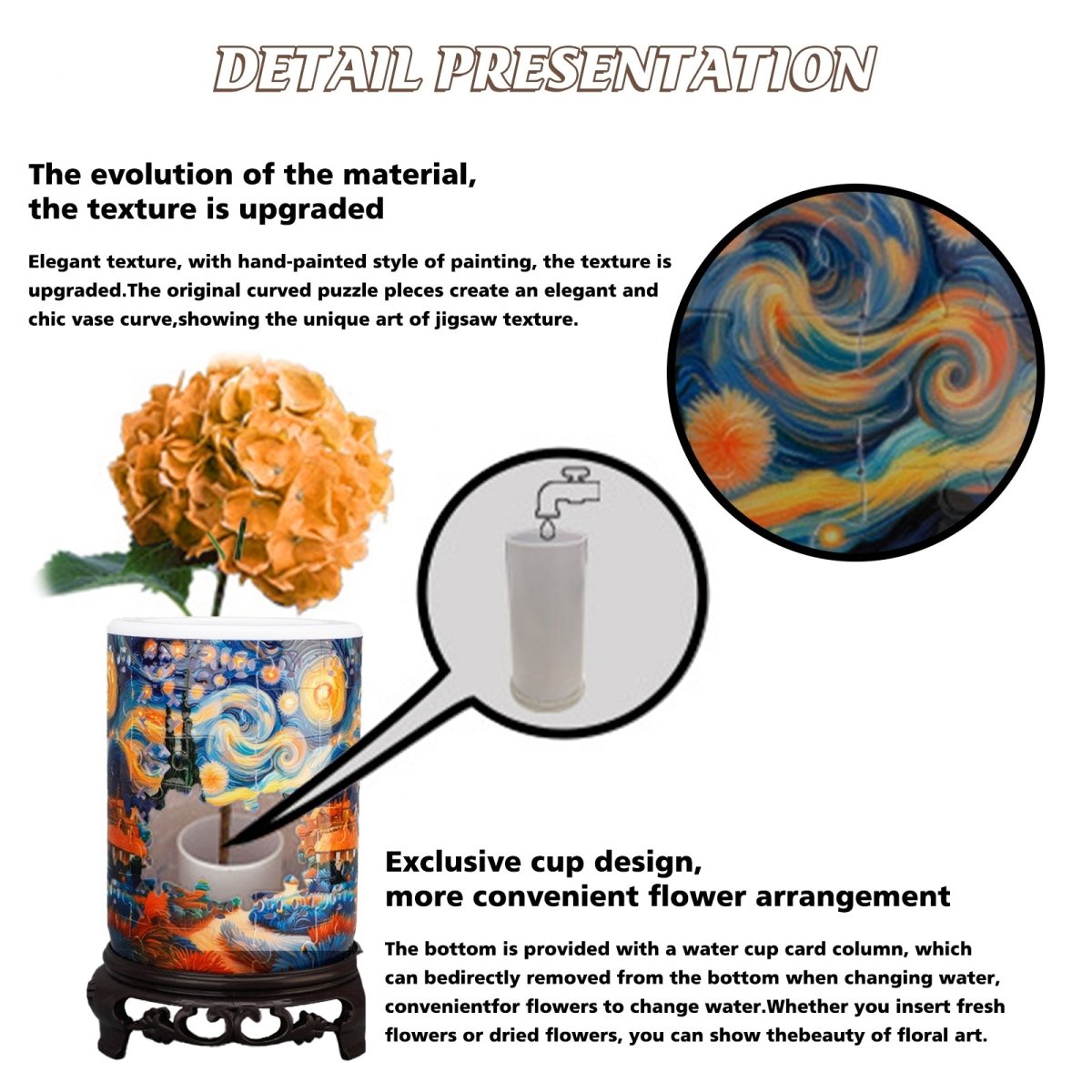 Starry Night 3D Vase Puzzle Kit - KAAYEE Puzzle