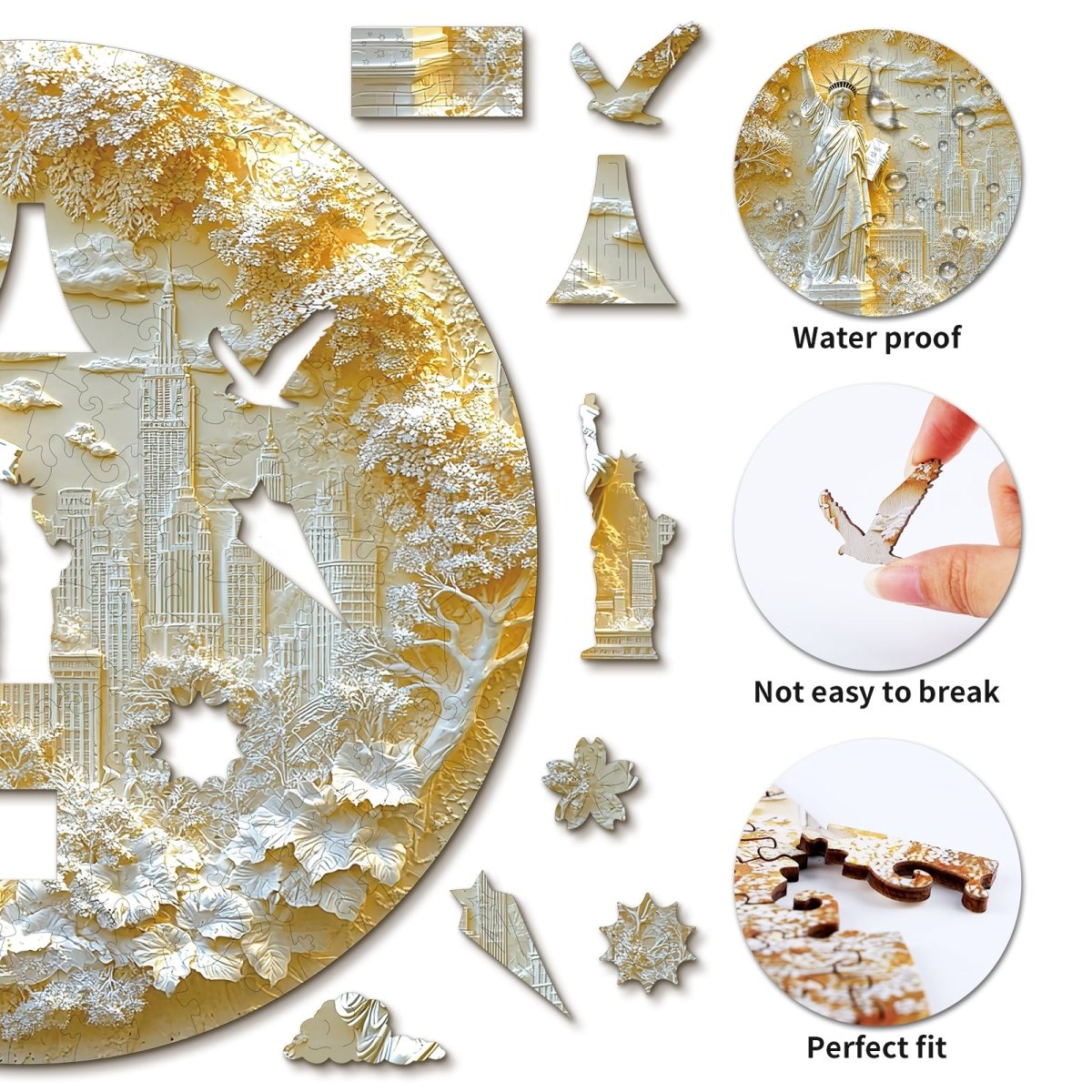 Statue of Liberty Wooden Jigsaw Puzzle - KAAYEE Puzzle
