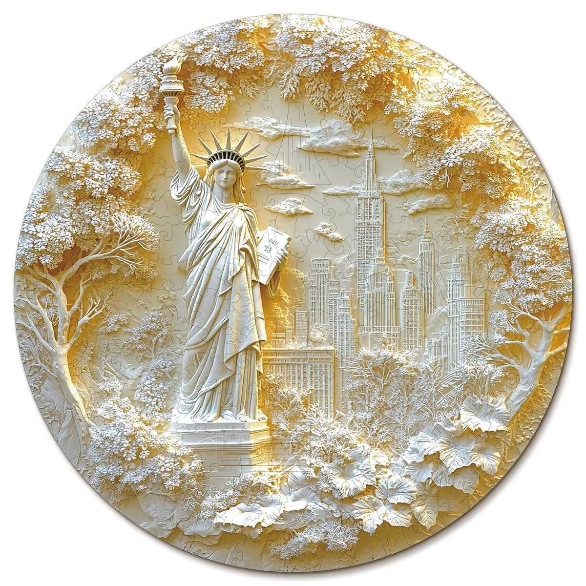 Statue of Liberty Wooden Jigsaw Puzzle - KAAYEE Puzzle