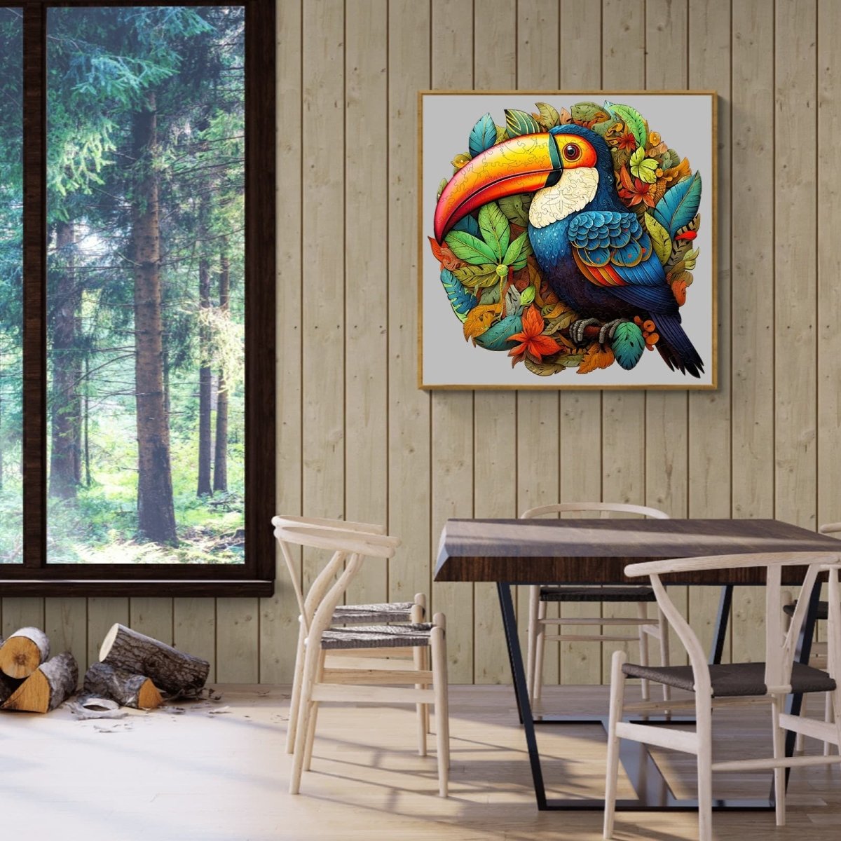 striking toucans Wooden Jigsaw Puzzle - KAAYEE Puzzle
