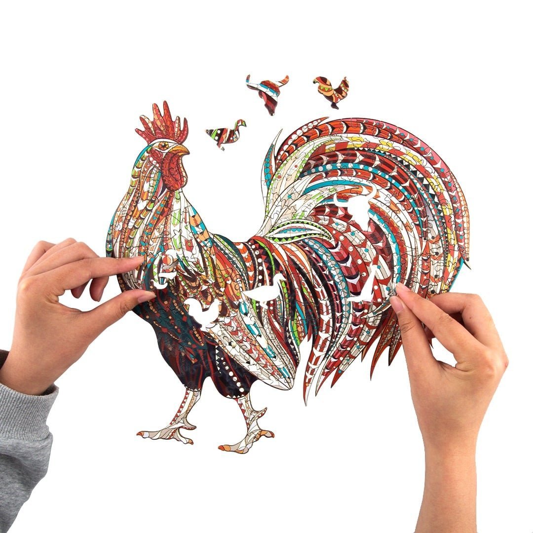 STRONG COCK RD Wooden Jigsaw Puzzle - KAAYEE Puzzle