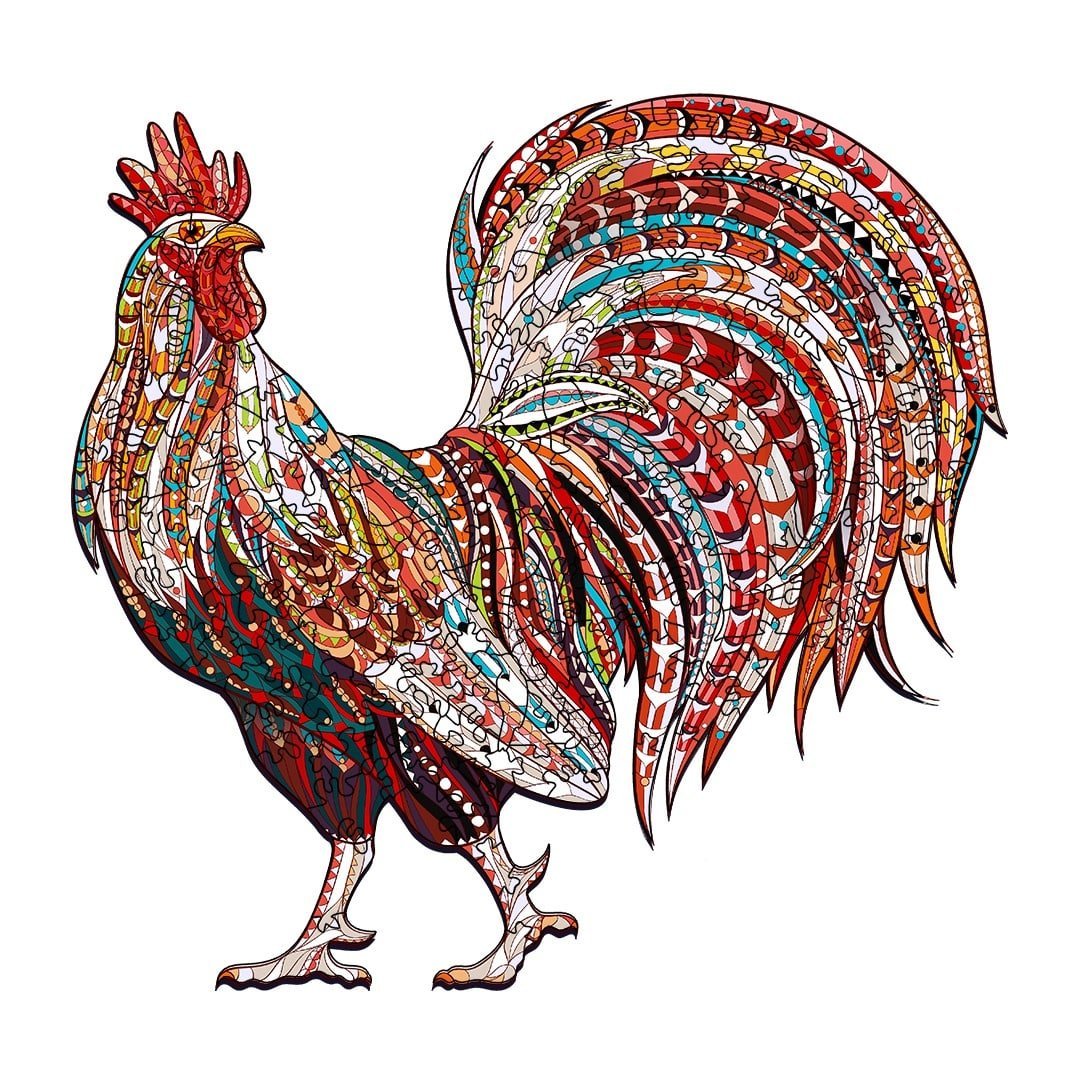 STRONG COCK RD Wooden Jigsaw Puzzle - KAAYEE Puzzle