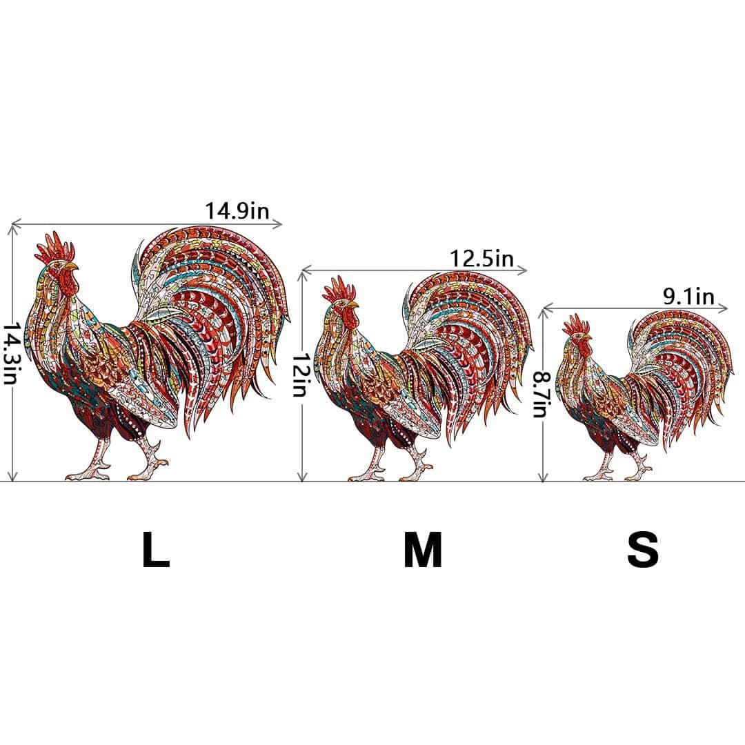 STRONG COCK RD Wooden Jigsaw Puzzle - KAAYEE Puzzle