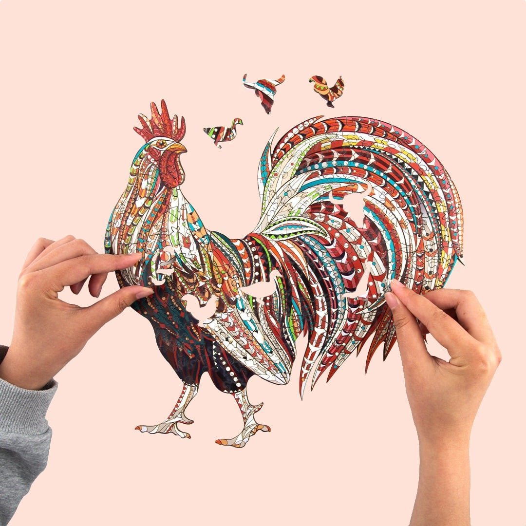 STRONG COCK RD Wooden Jigsaw Puzzle - KAAYEE Puzzle