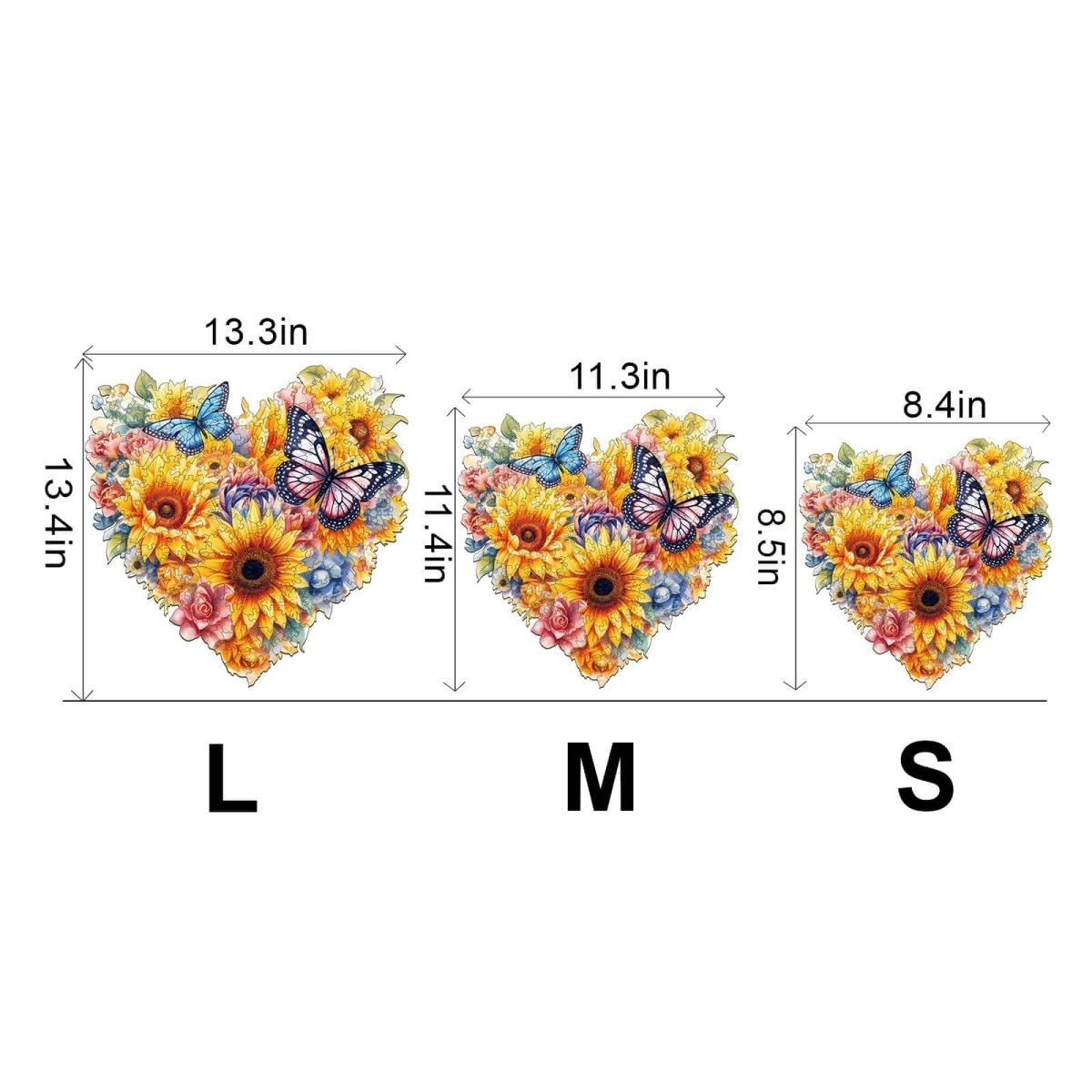 Sunflower and Butterfly Wooden Jigsaw Puzzle - KAAYEE Puzzle