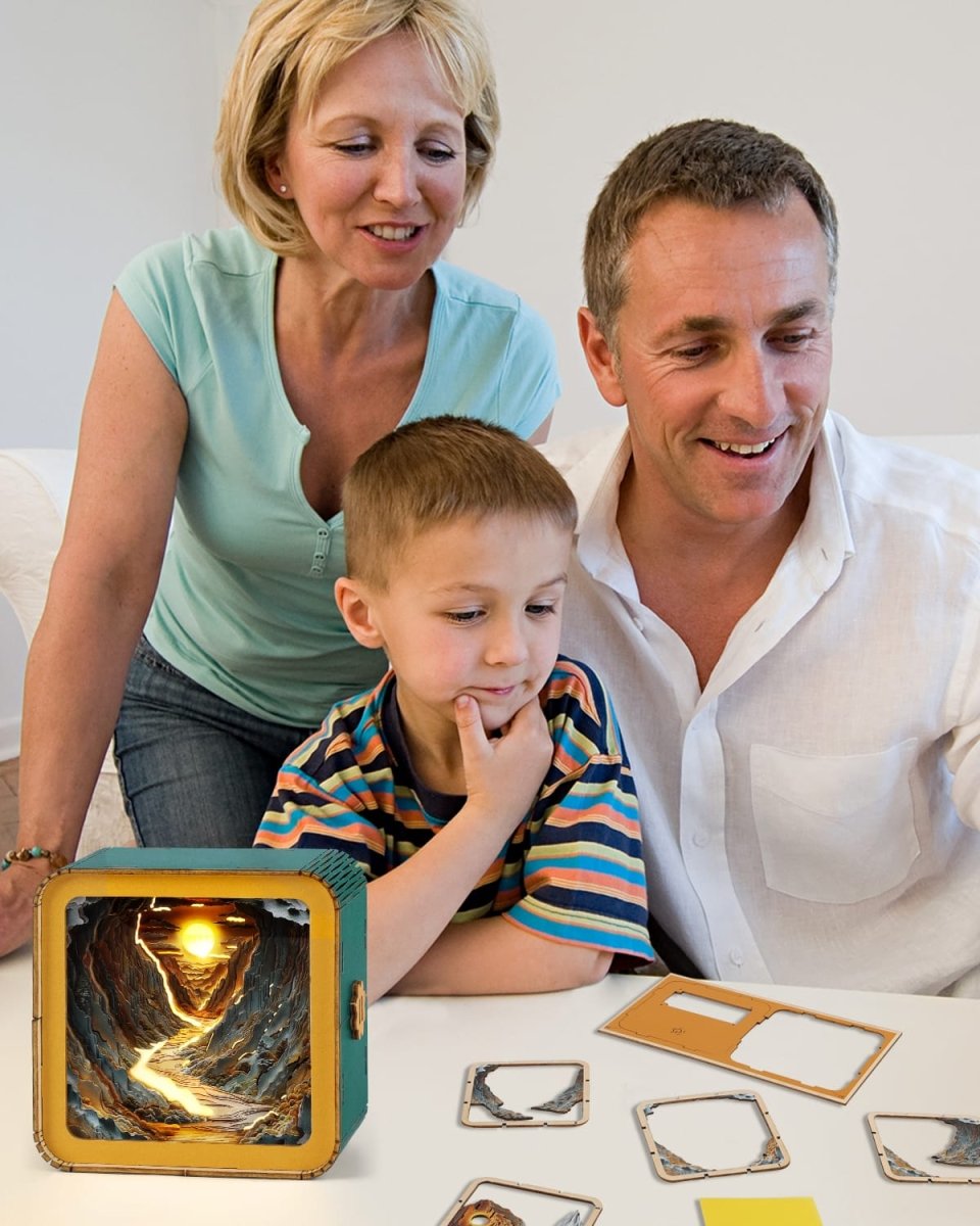 Sunlit mountains and rivers Night Light - KAAYEE Puzzle