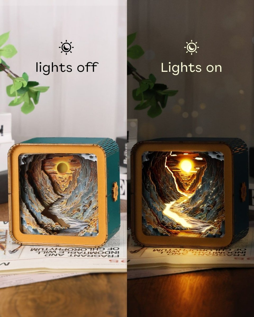 Sunlit mountains and rivers Night Light - KAAYEE Puzzle