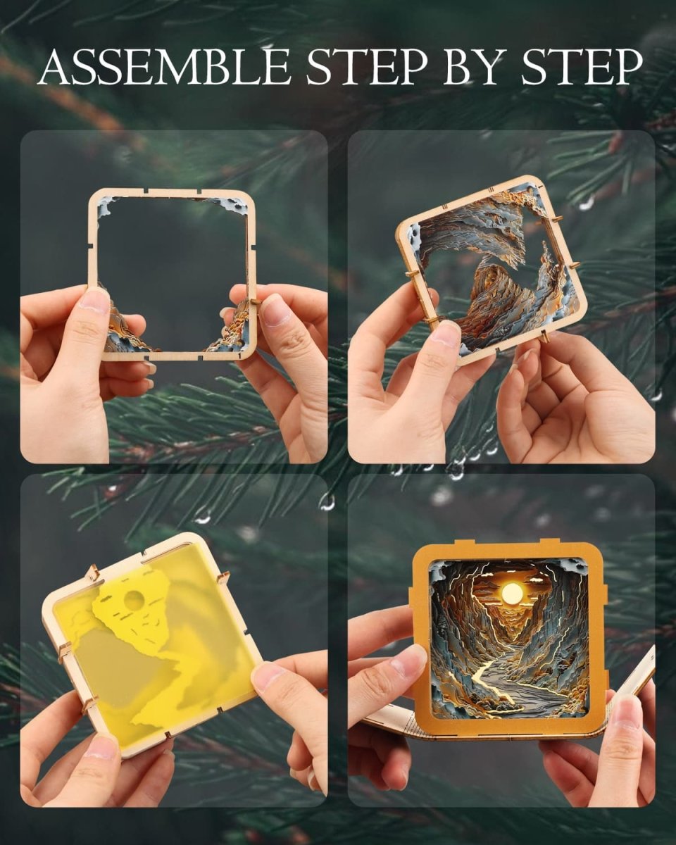 Sunlit mountains and rivers Night Light - KAAYEE Puzzle