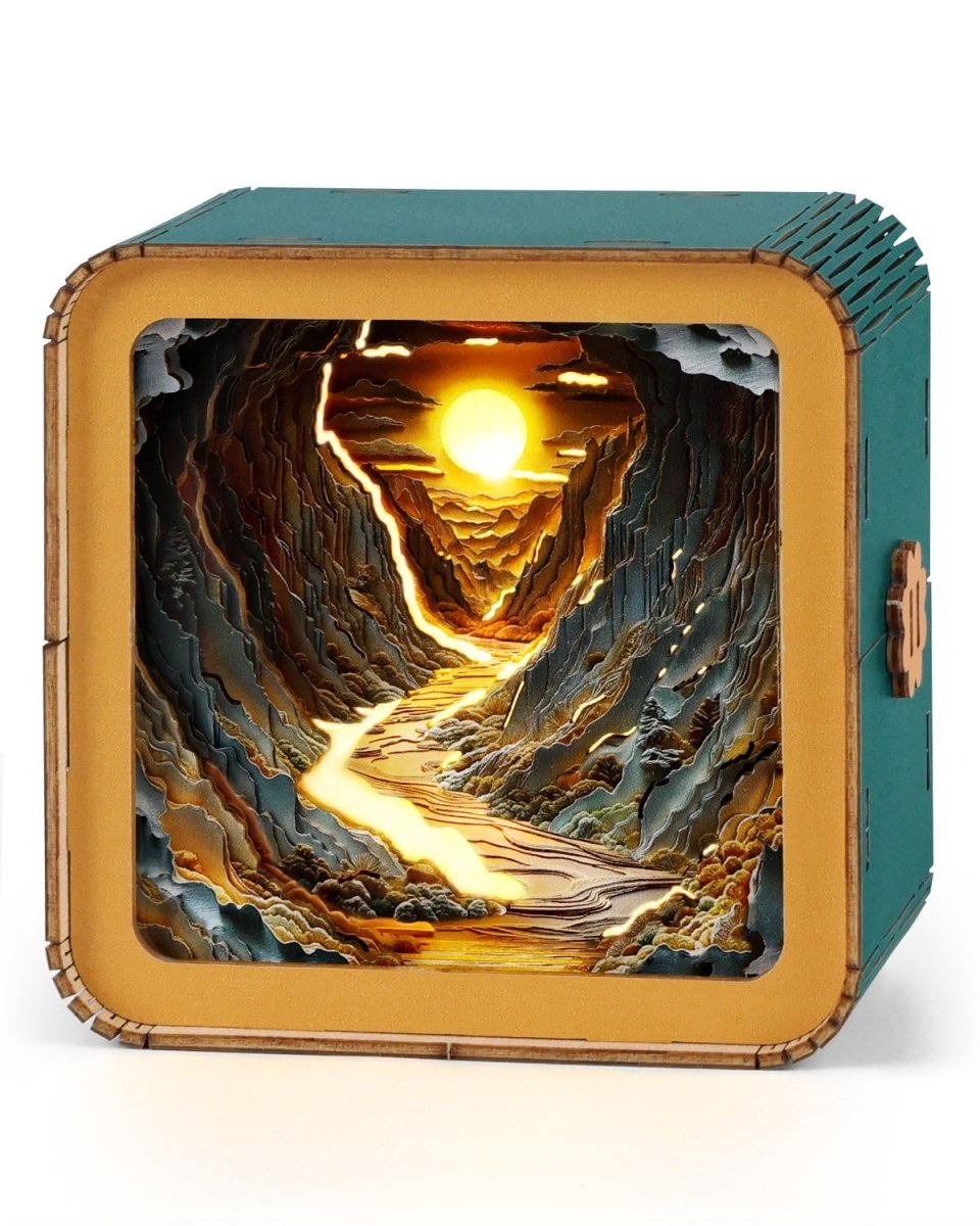 Sunlit mountains and rivers Night Light - KAAYEE Puzzle