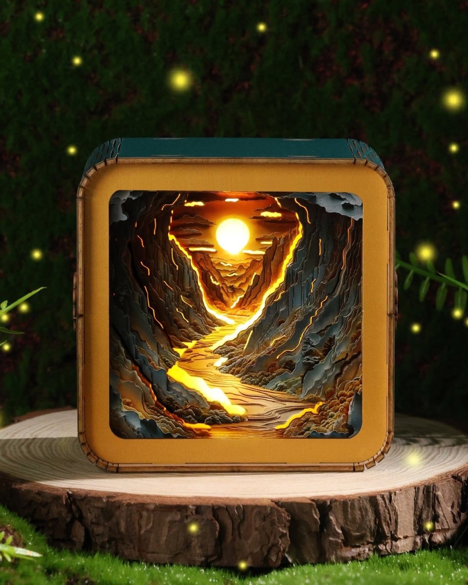 Sunlit mountains and rivers Night Light - KAAYEE Puzzle