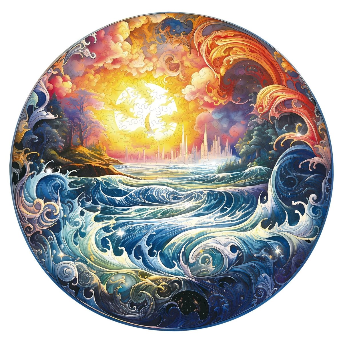 Sunlit Ocean Wooden Jigsaw Puzzle - KAAYEE Puzzle
