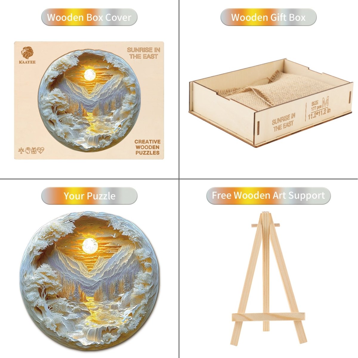 Sunrise in the East Wooden Jigsaw Puzzle - KAAYEE Puzzle