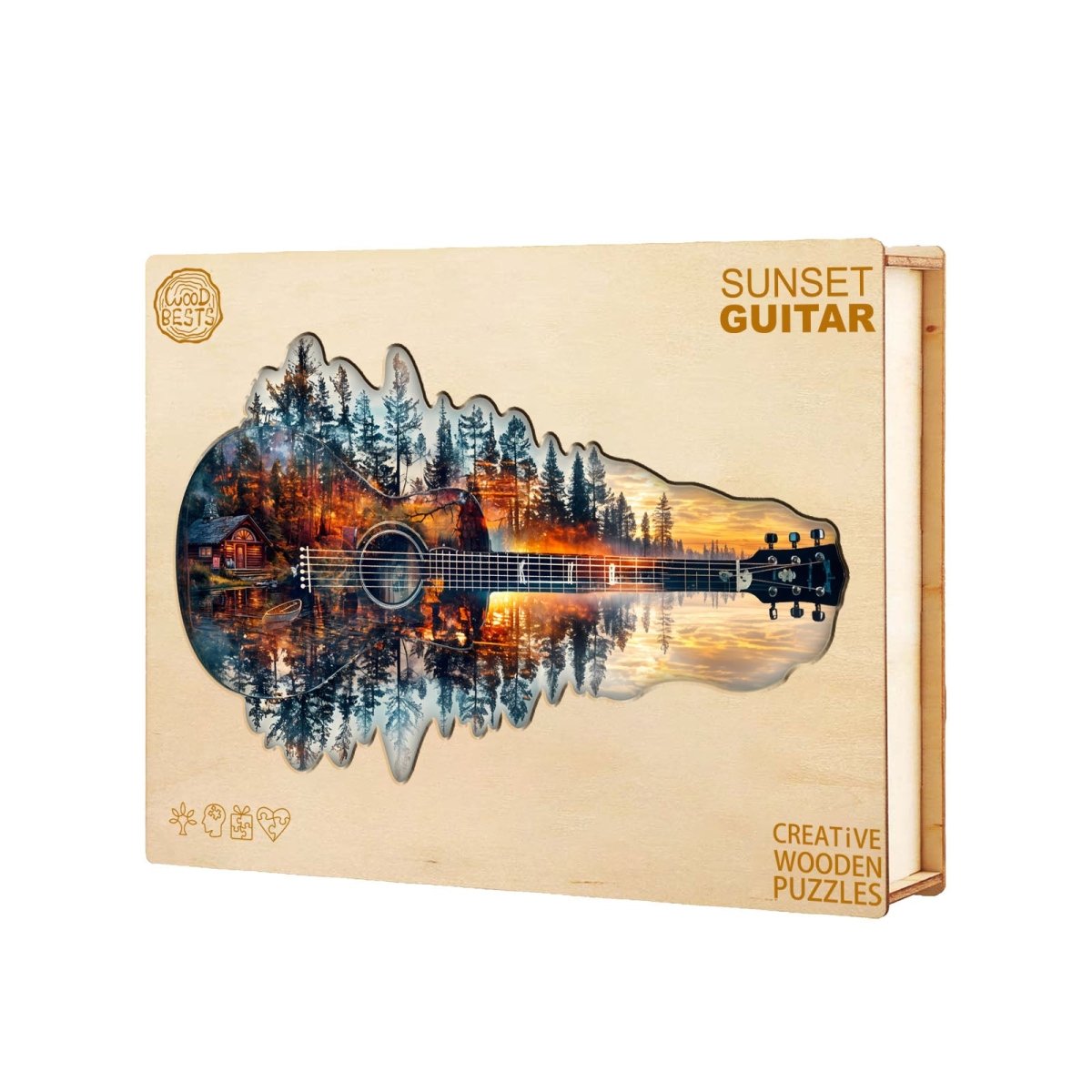 Sunset guitarWooden Jigsaw Puzzle - KAAYEE Puzzle