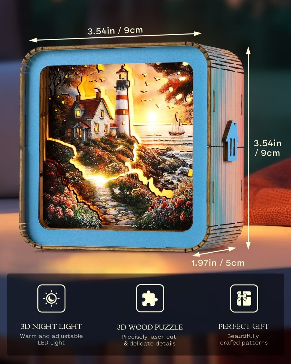 Sunset Lighthouse Night Light - KAAYEE Puzzle