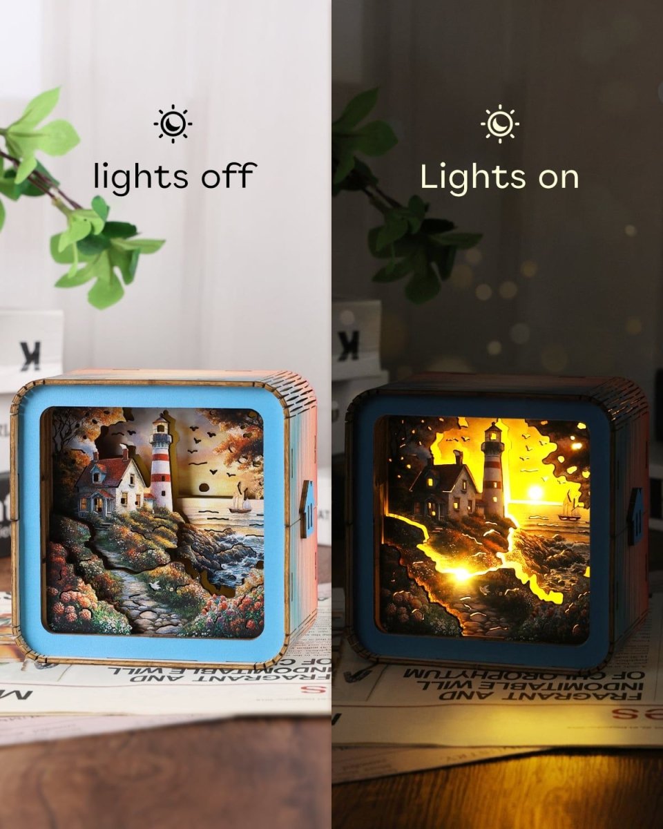 Sunset Lighthouse Night Light - KAAYEE Puzzle