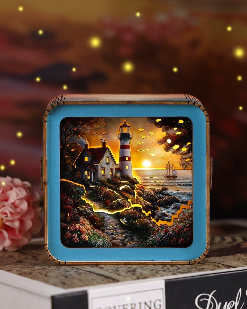 Sunset Lighthouse Night Light - KAAYEE Puzzle