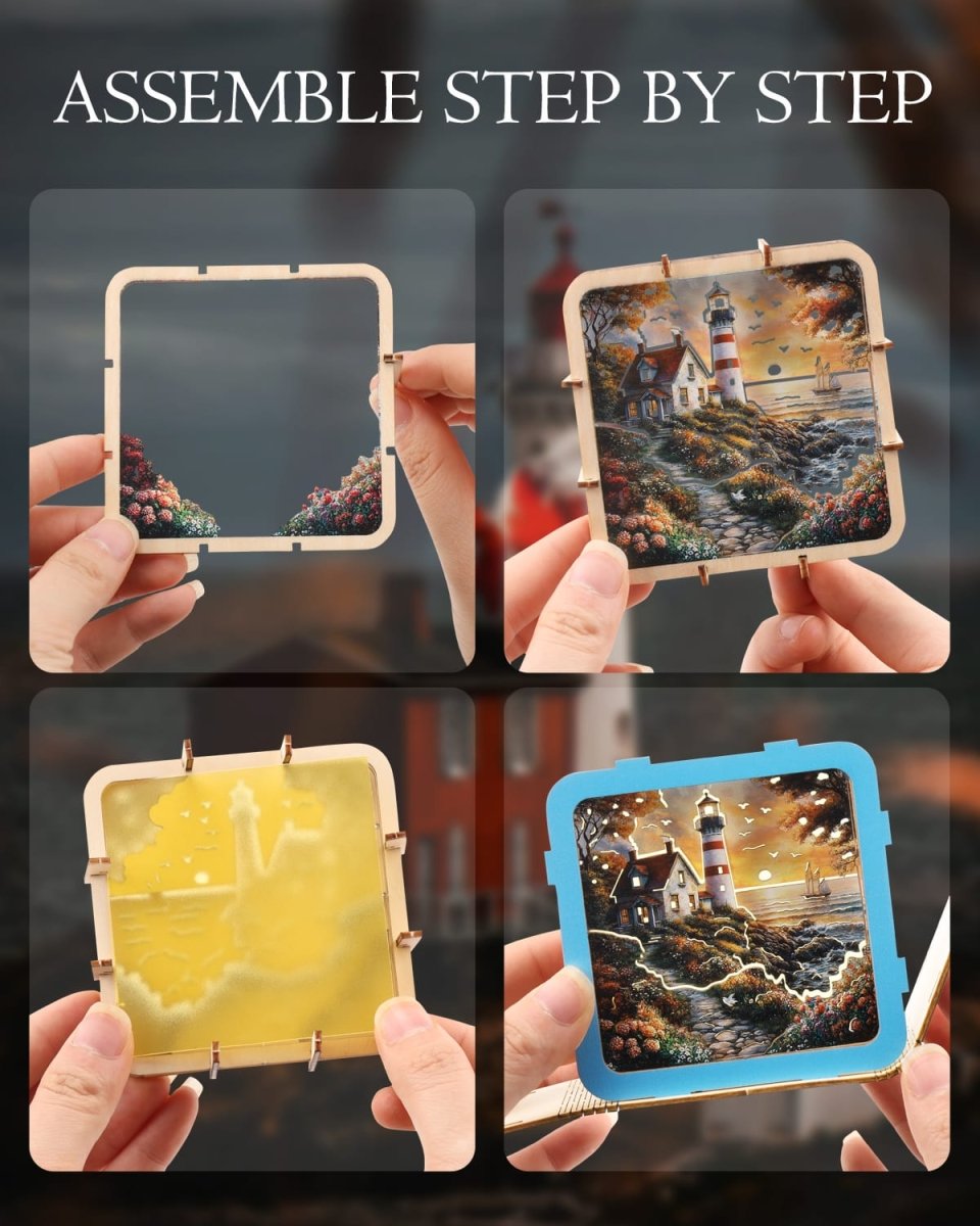 Sunset Lighthouse Night Light - KAAYEE Puzzle