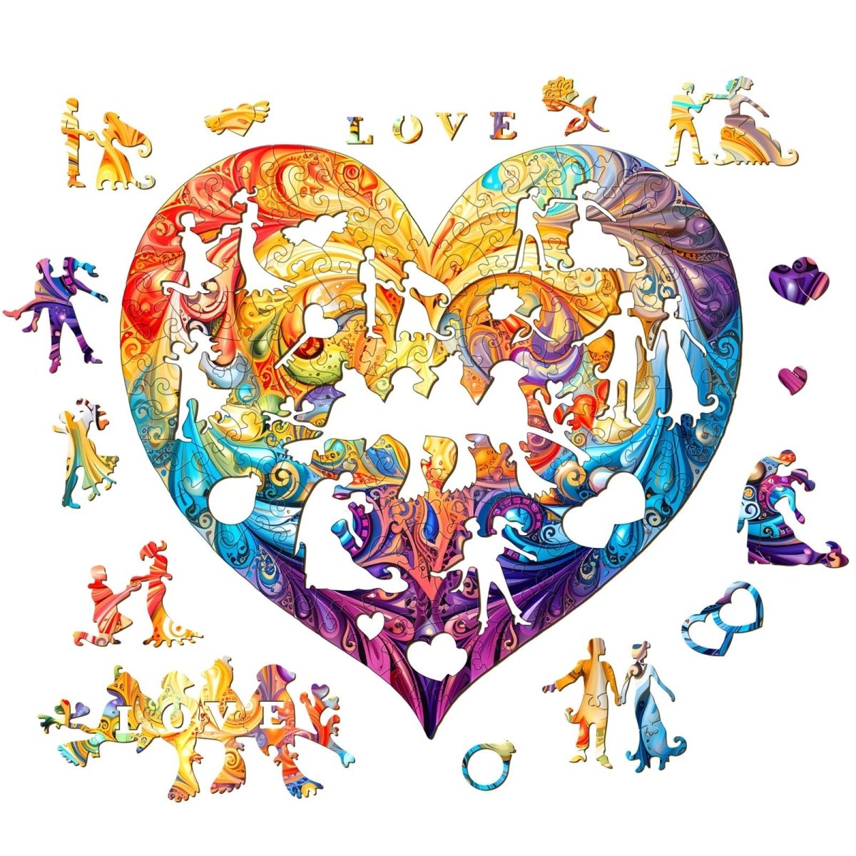 Sweet Heart Wooden Jigsaw Puzzle - KAAYEE Puzzle