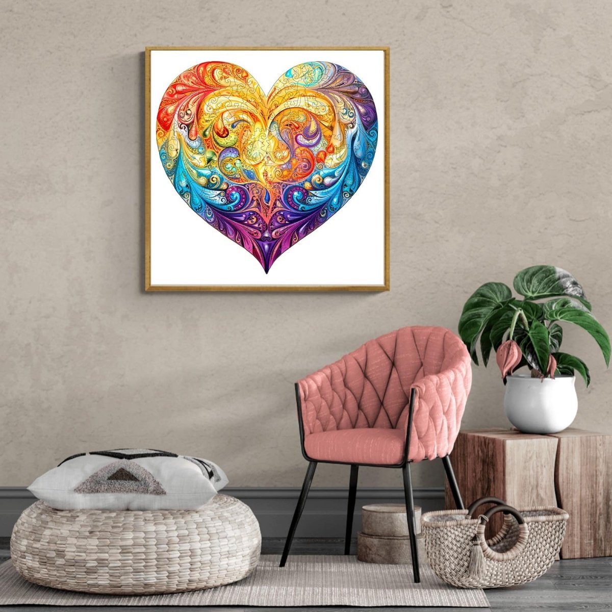 Sweet Heart Wooden Jigsaw Puzzle - KAAYEE Puzzle