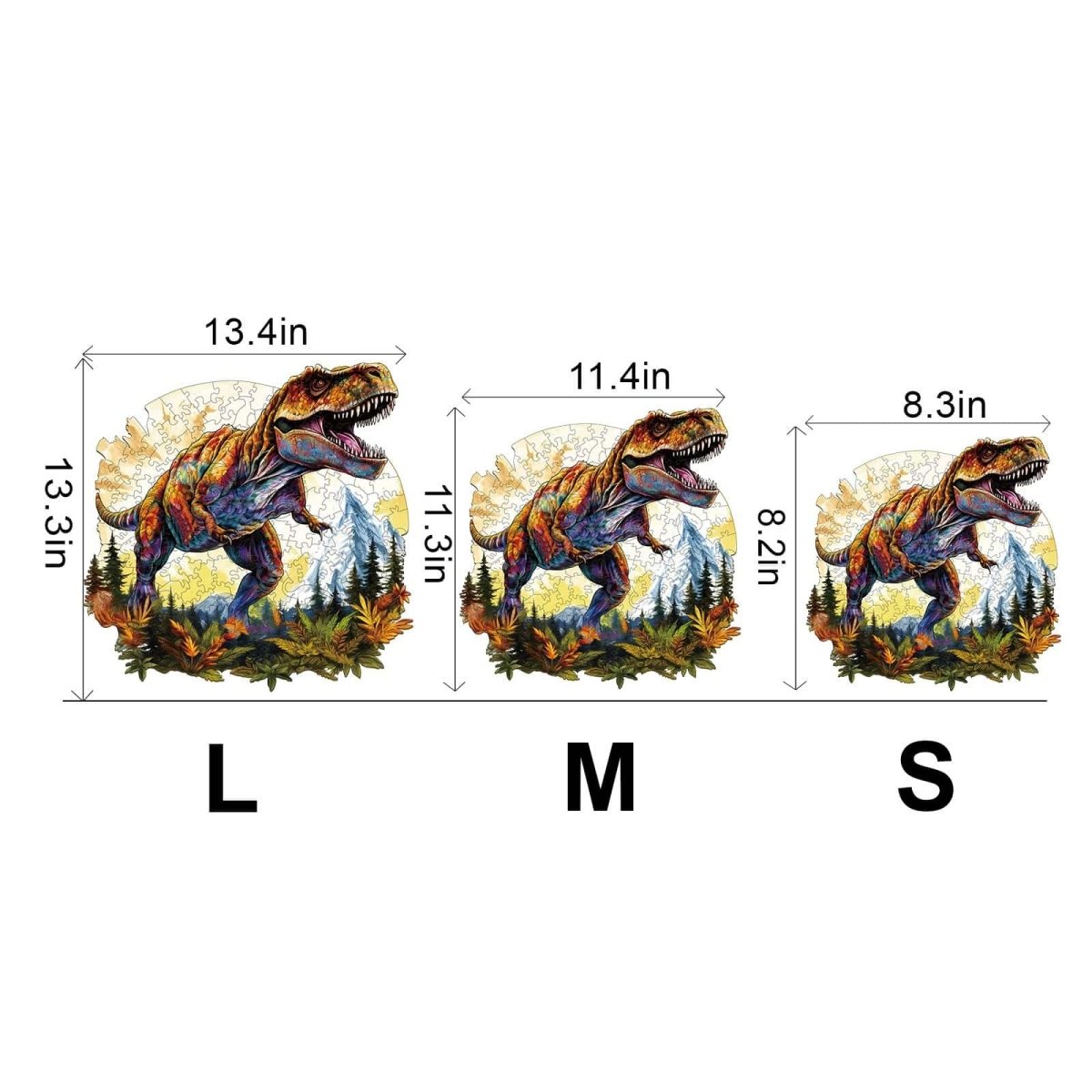 T - rex Wooden Jigsaw Puzzle - KAAYEE Puzzle