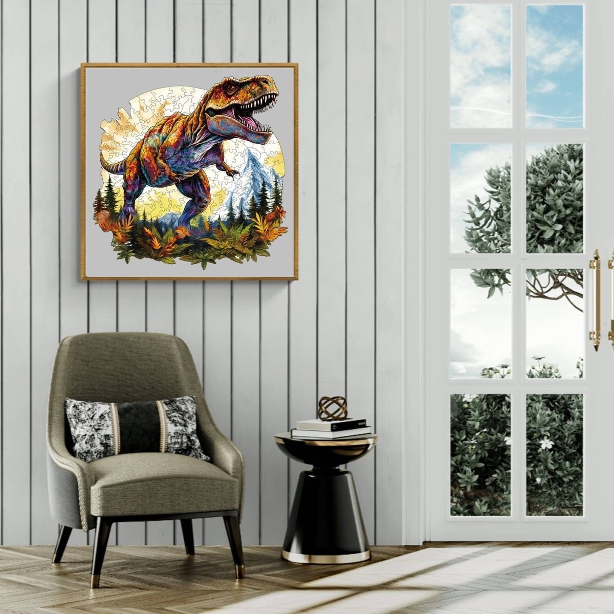 T - rex Wooden Jigsaw Puzzle - KAAYEE Puzzle