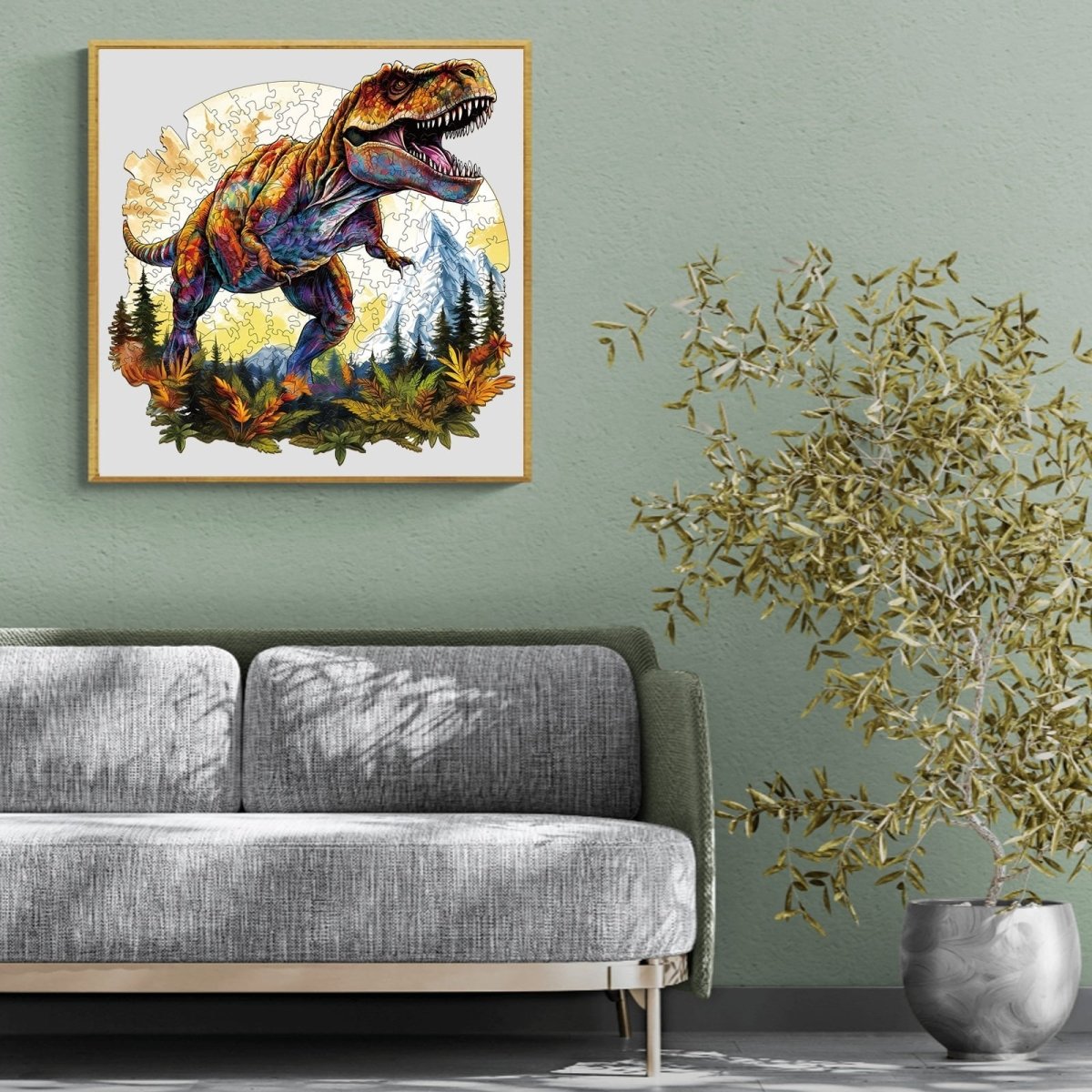 T - rex Wooden Jigsaw Puzzle - KAAYEE Puzzle