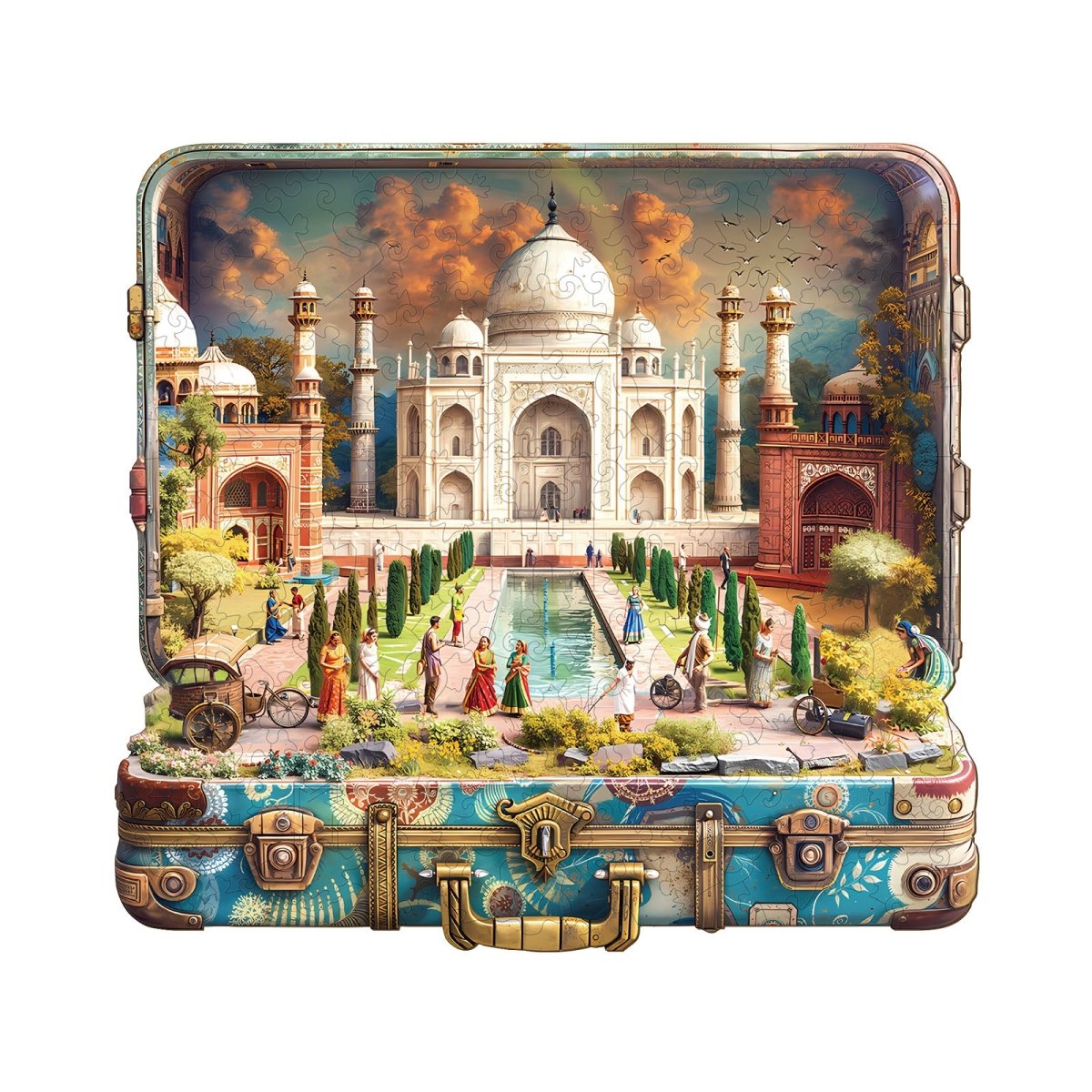 Taj Mahal Tour Wooden Jigsaw Puzzle - KAAYEE Puzzle