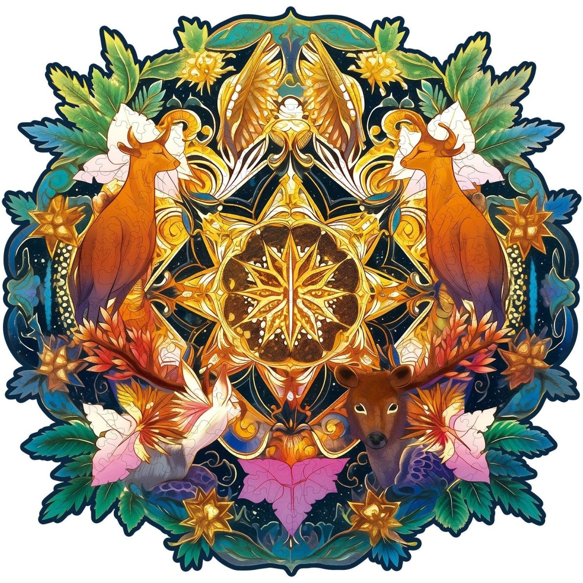 The Deer Family Wooden Jigsaw Puzzle - KAAYEE Puzzle