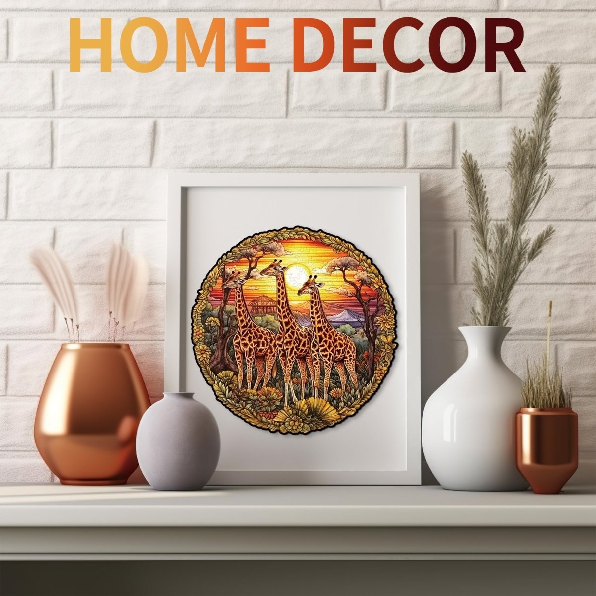 The Giraffe Family Wooden Jigsaw Puzzle - KAAYEE Puzzle