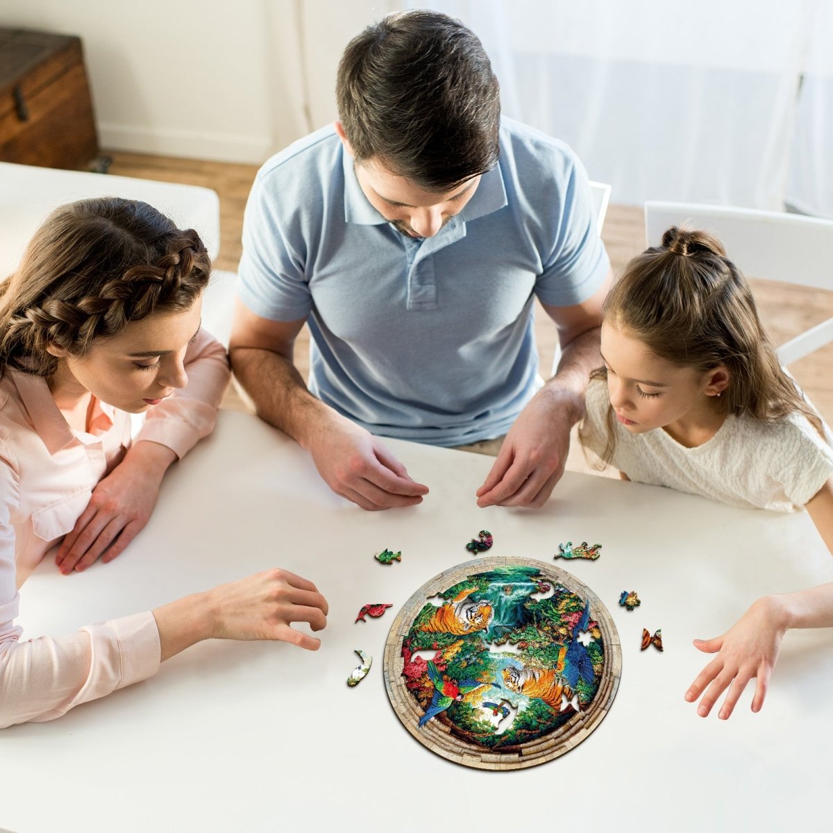 The Tiger Family Wooden Jigsaw Puzzle - KAAYEE Puzzle