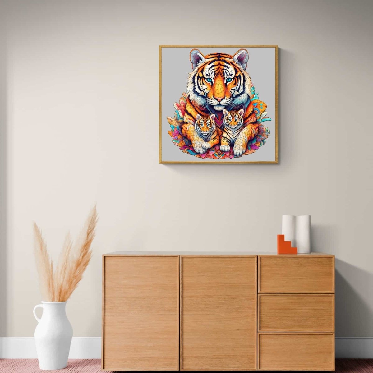 Tiger Family Wooden Jigsaw Puzzle - KAAYEE Puzzle