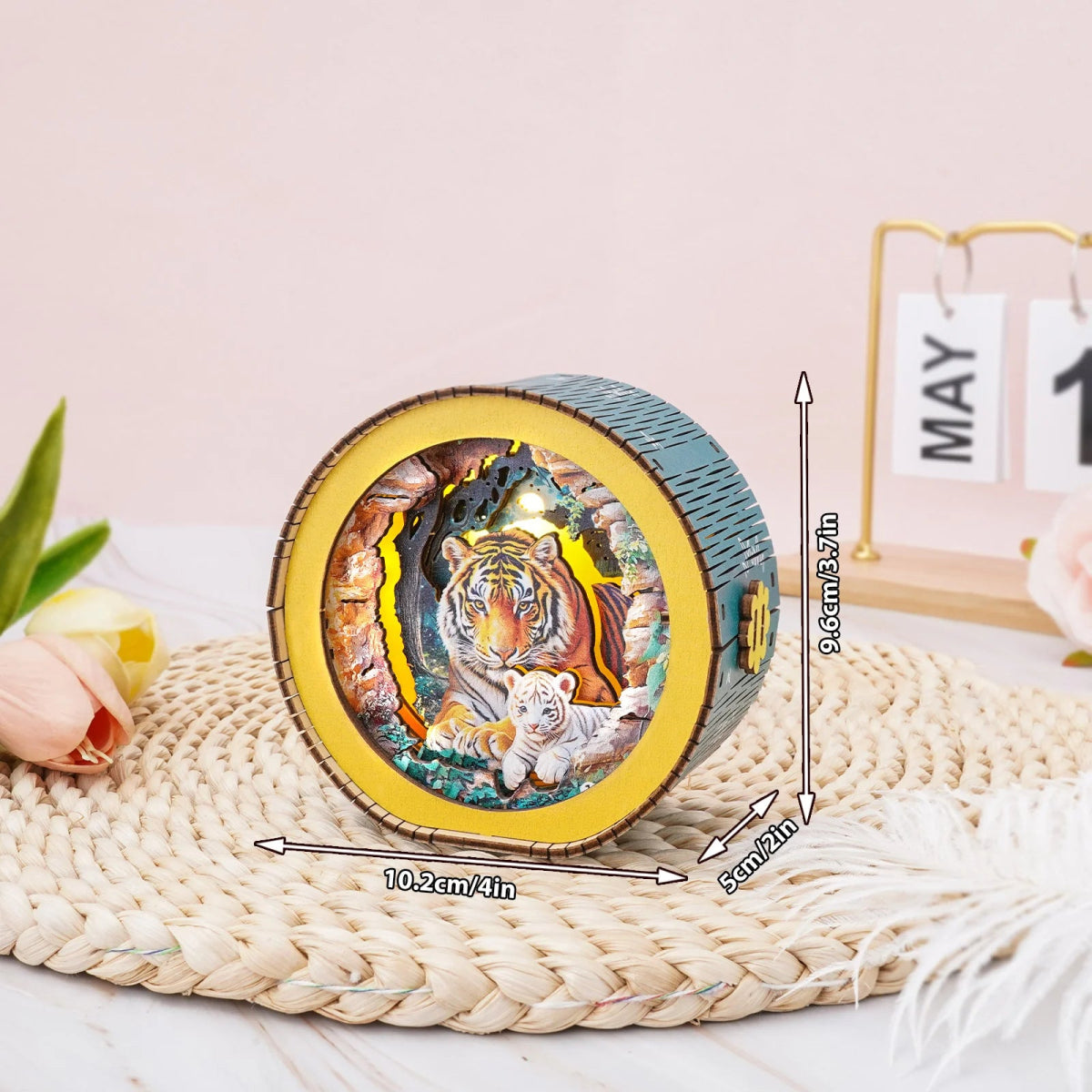 Tiger Mother and Cub Night Light - KAAYEE Puzzle