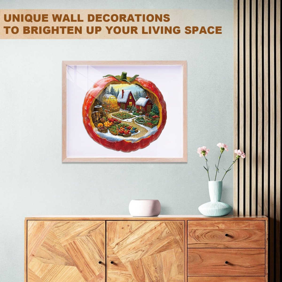 Tomato Winter Farm Wooden Jigsaw Puzzle - KAAYEE Puzzle