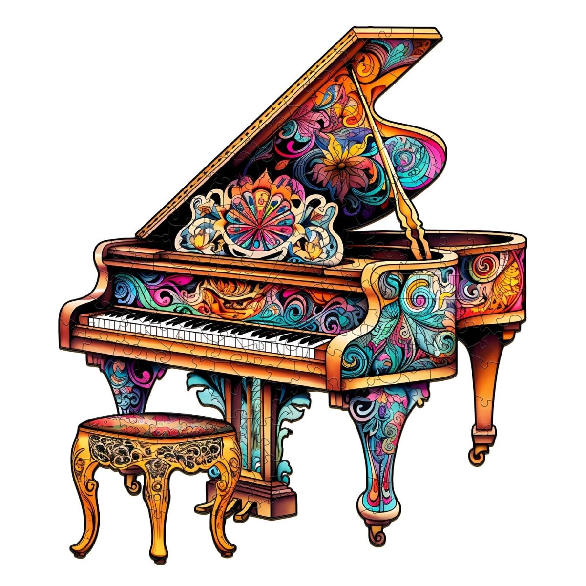 Touching piano Wooden Jigsaw Puzzle - KAAYEE Puzzle