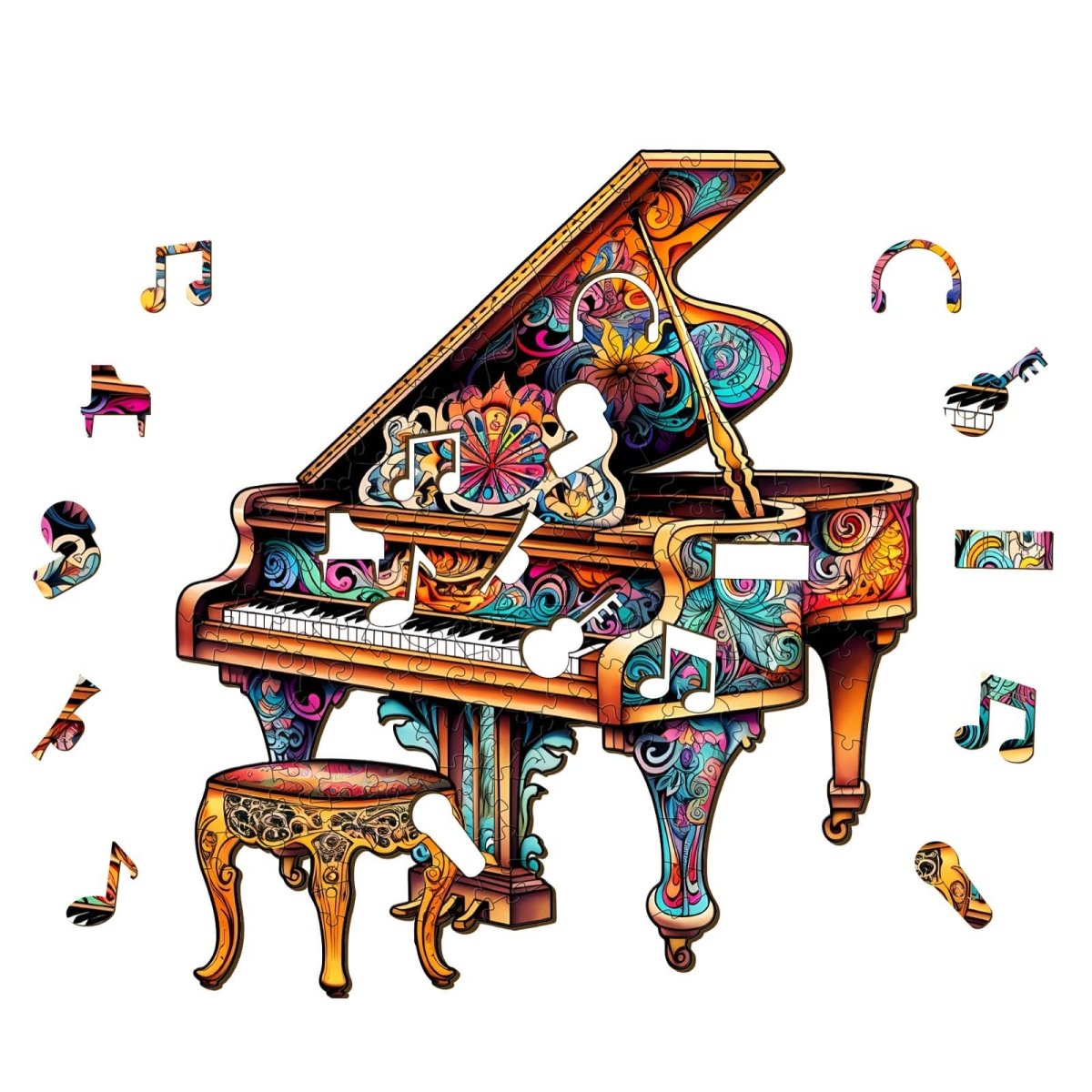 Touching piano Wooden Jigsaw Puzzle - KAAYEE Puzzle