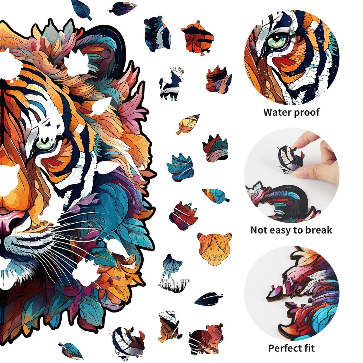 Tough Tiger Wooden Jigsaw Puzzle - KAAYEE Puzzle