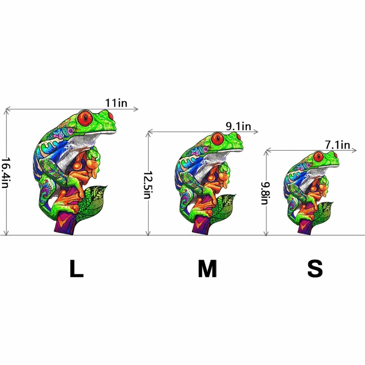 TREE FROG Wooden Jigsaw Puzzle - KAAYEE Puzzle