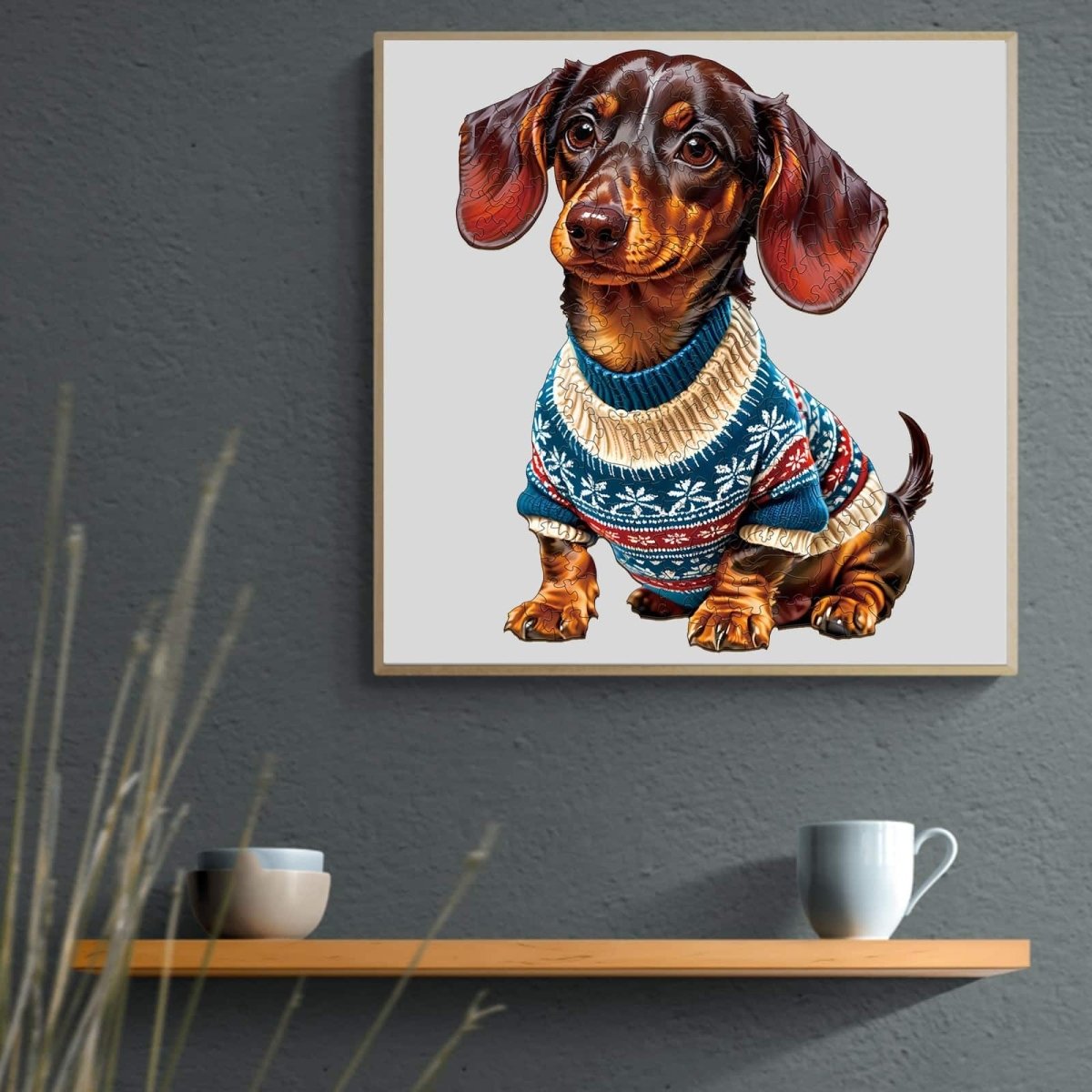 Trendy Dachshund Wooden Jigsaw Puzzle - KAAYEE Puzzle