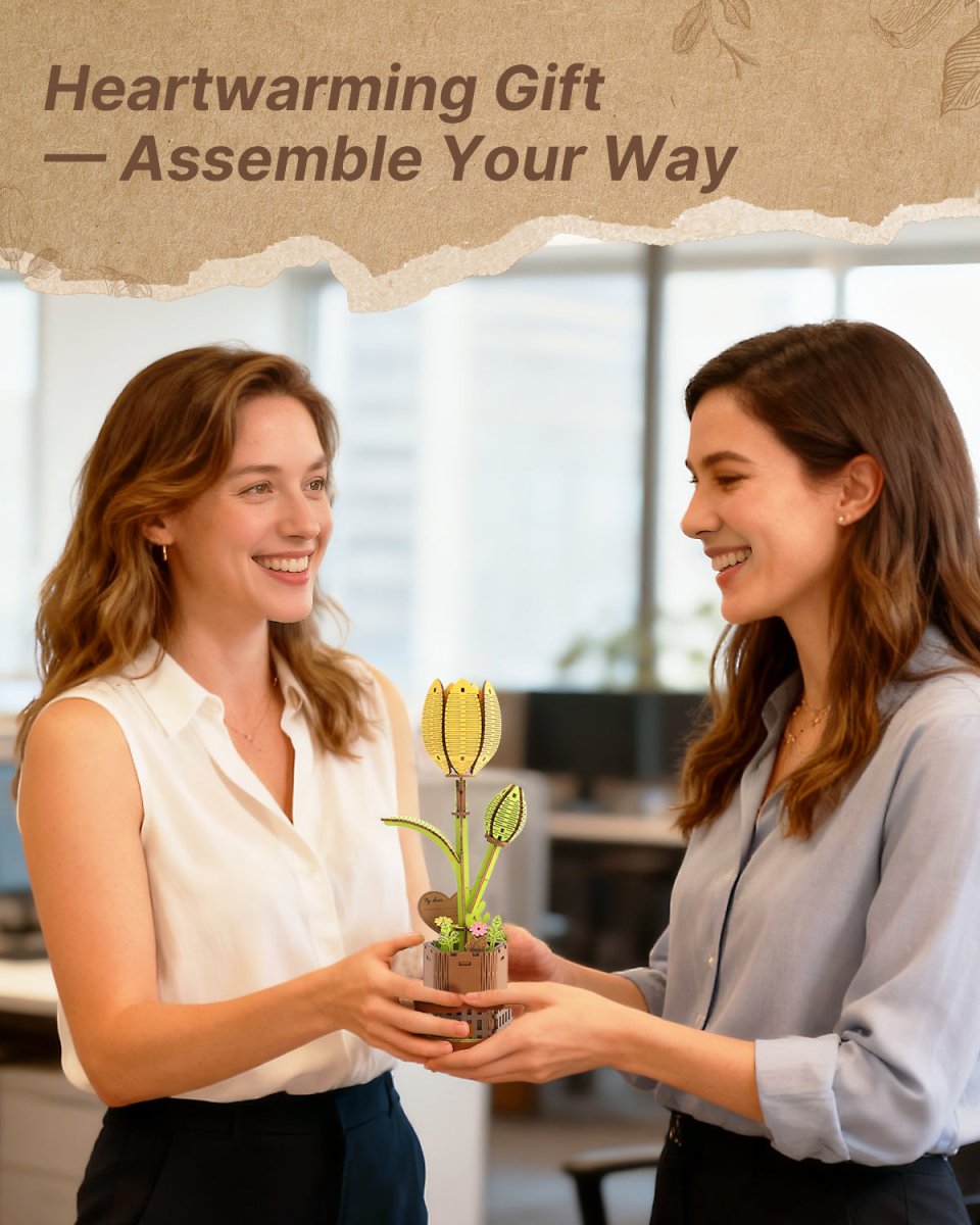 Tulip DIY Wooden Flower - KAAYEE Puzzle