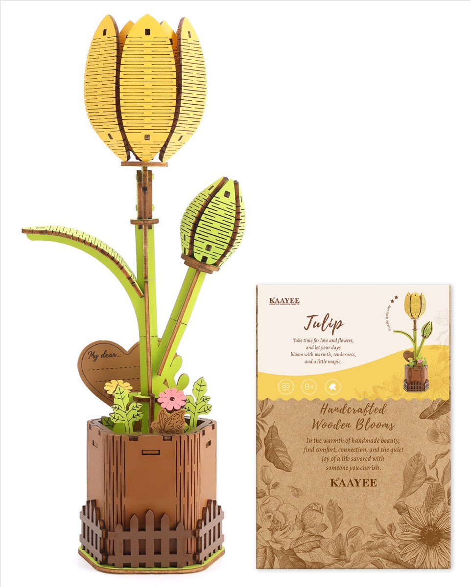 Tulip DIY Wooden Flower - KAAYEE Puzzle