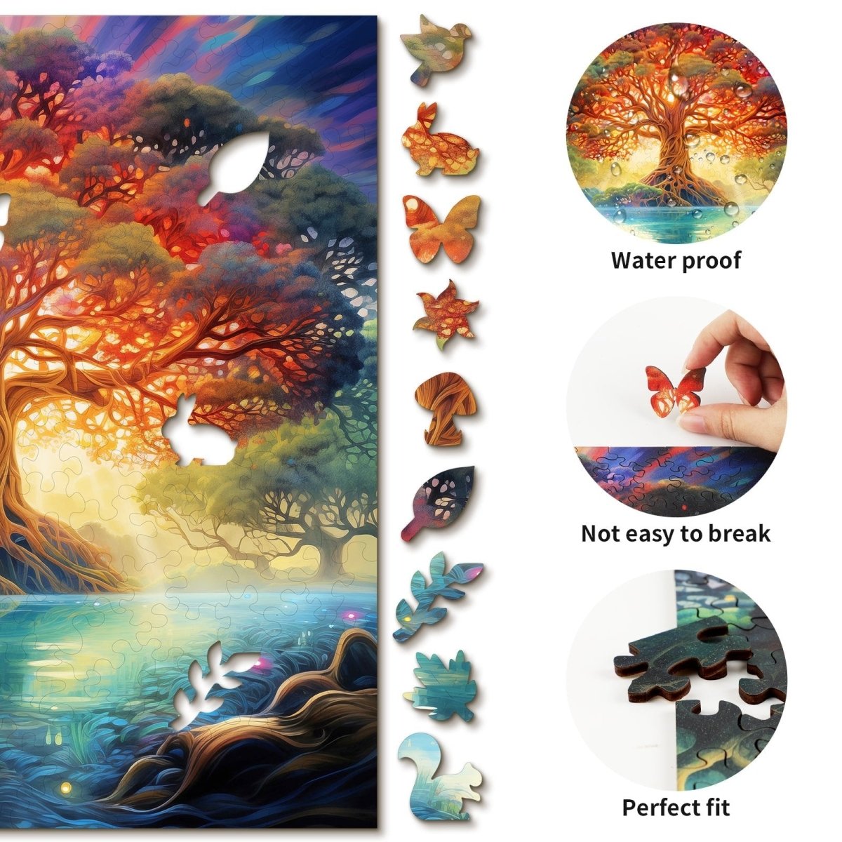 Twilight Divine Tree Wooden Jigsaw Puzzle - KAAYEE Puzzle
