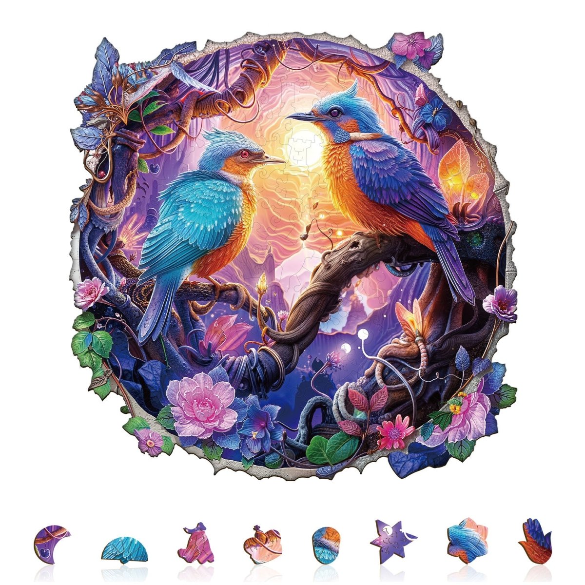 Twilight Plumage Wooden Jigsaw Puzzle - KAAYEE Puzzle