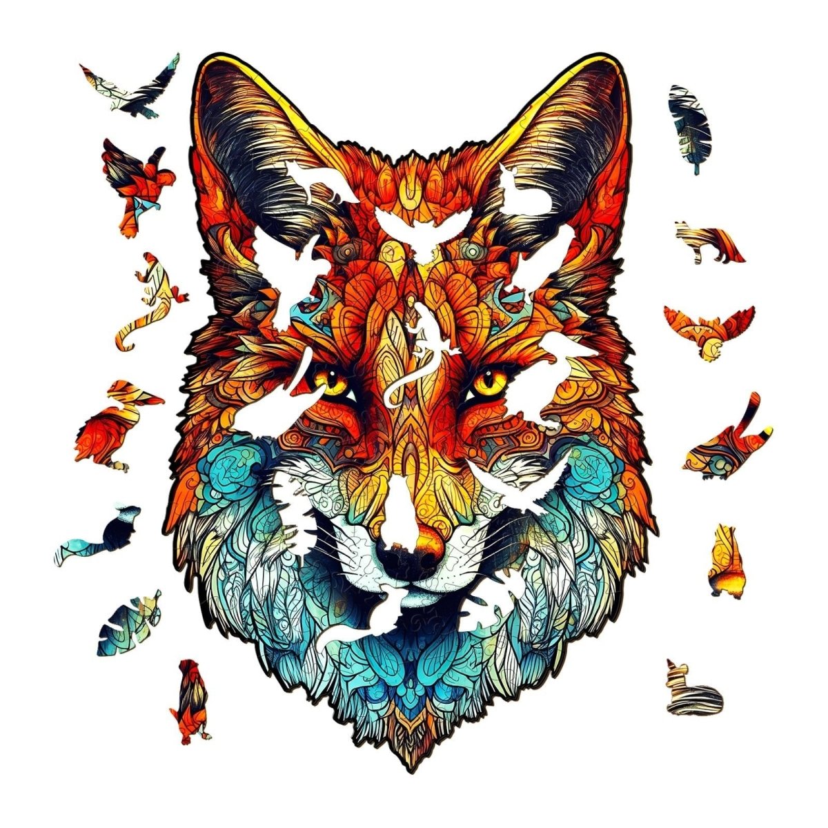 Uncontrolled Fox Wooden Jigsaw Puzzle - KAAYEE Puzzle