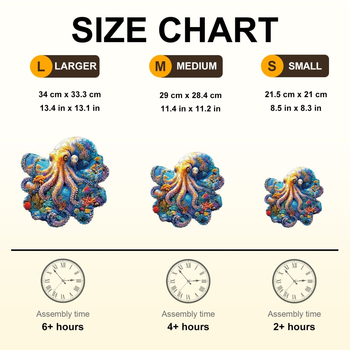 Underwater world - octopus Wooden Jigsaw Puzzle - KAAYEE Puzzle